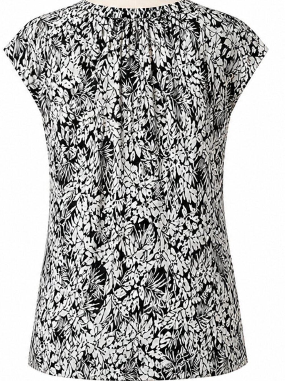 Lane Bryant Black & White Floral Knot Front Blouse – Size 10/12 ✨ - Picture 2 of 5